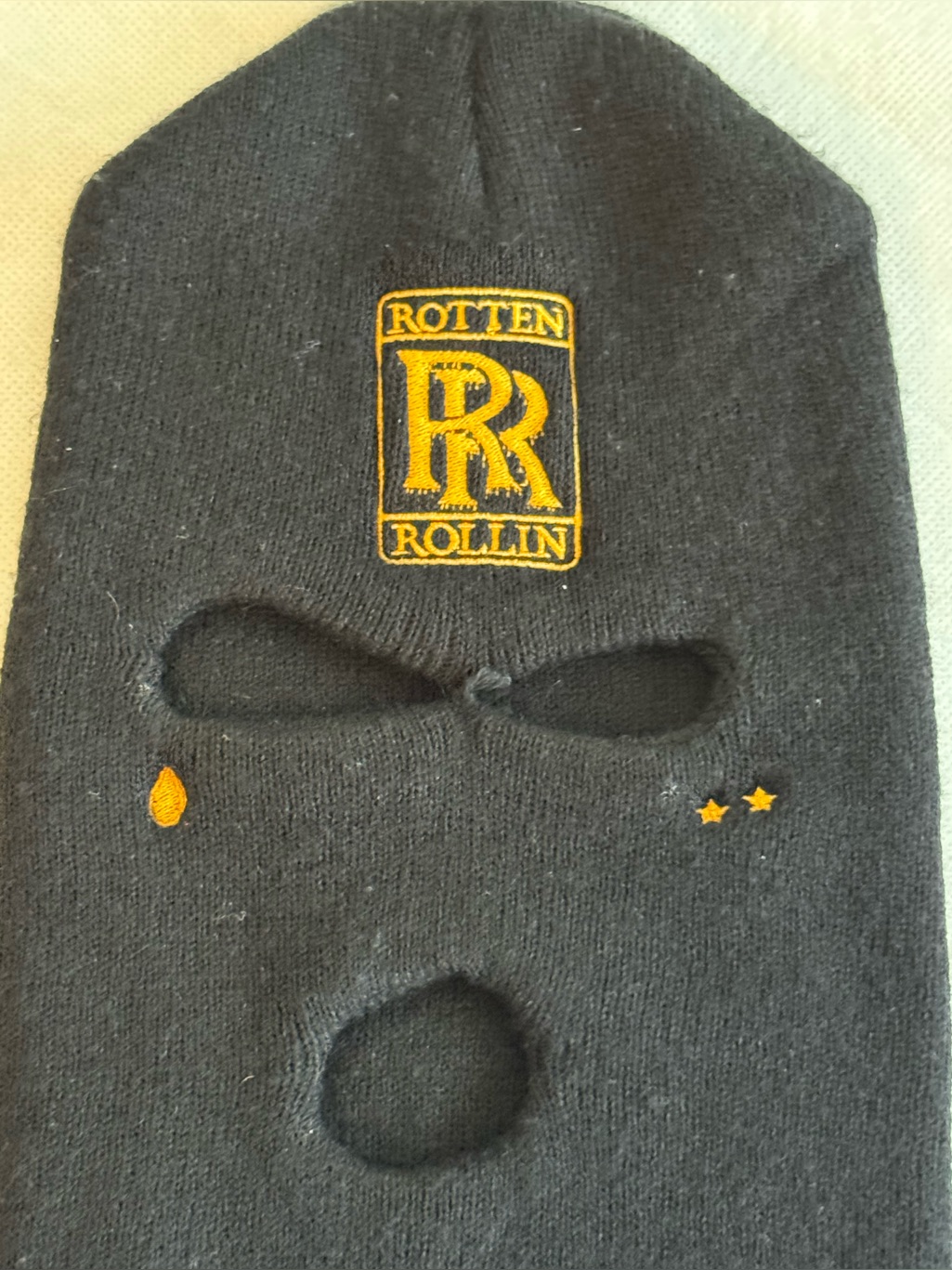 Black Knit Balaclava Hat For Kids